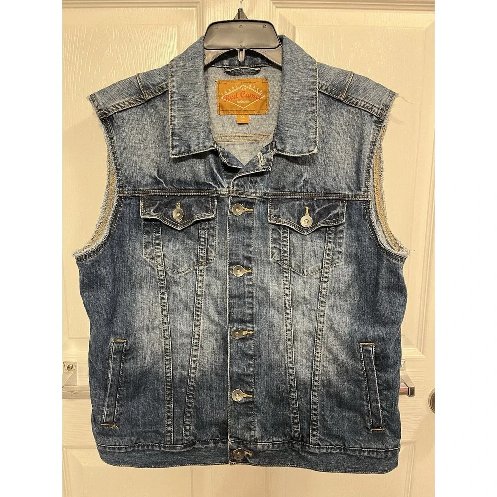 Red Camel Denim Vest Ladies Size XL
